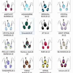 Swarovski kristály 16-22 mm-es csepp szett több színben - ékszer - ékszerszett - Meska.hu