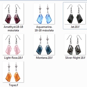 Swarovski kristály fülbevaló -20mm-es de-art több színben , Ékszer, Nyaklánc, Medál, Ékszerkészítés, Gyöngyfűzés, gyöngyhímzés, Meska