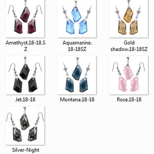 Swarovski kristály 18-18 mm-es de-art szett több színben - ékszer - ékszerszett - Meska.hu Swarovski kristály 18-18 mm-es de-art szett több színben - ékszer - ékszerszett - Meska.hu
