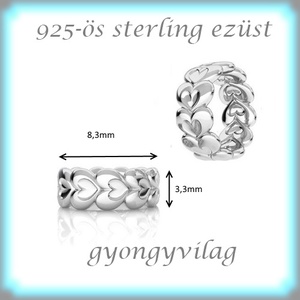 925-ös sterling ezüst ékszerkellék: köztes / gyöngy / dísz  EKÖ 78 - kellékek & szerszámok - gyöngyfűzés kellékek - fém köztesek - Meska.hu