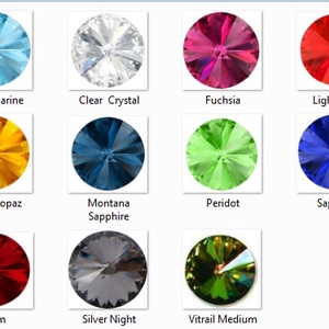  Swarovski rivoli ragasztható 1db/cs10mm  - kellékek & szerszámok - gyöngyfűzés kellékek - swarovski kristályok - Meska.hu