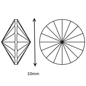 Swarovski rivoli ragasztható 1db/cs10mm  - kellékek & szerszámok - gyöngyfűzés kellékek - swarovski kristályok - Meska.hu
