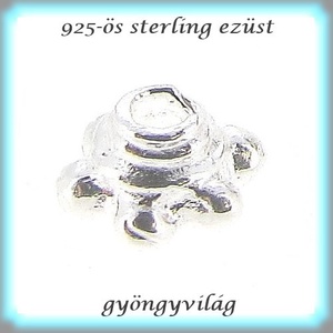 925-ös sterling ezüst ékszerkellék: gyöngykupak EGYK 20 2db/cs - gyöngy, ékszerkellék - fém köztesek - Meska.hu