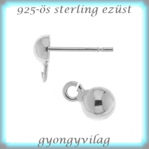 925-ös ezüst fülbevaló kapocs EFK B 33 - gyöngy, ékszerkellék - egyéb alkatrész - Meska.hu 925-ös ezüst fülbevaló kapocs EFK B 33 - gyöngy, ékszerkellék - egyéb alkatrész - Meska.hu