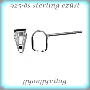 925-ös sterling ezüst ékszerkellék: fülbevaló kapocs, bedugós EFK B 34, Kellékek & szerszámok, Ékszerkellék, Fülbevaló kapocs, Ékszerkészítés, Ékszerkészítés, MESKA
