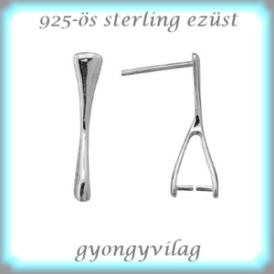 925-ös sterling ezüst ékszerkellék: fülbevaló kapocs, bedugós EFK B 36 - gyöngy, ékszerkellék - egyéb alkatrész - Meska.hu