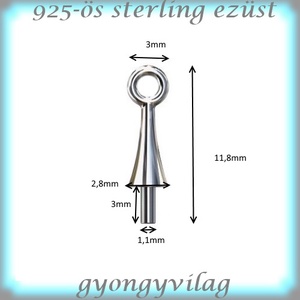 925-ös sterling ezüst ékszerkellék: medáltartó, medálkapocs EMK 64-2,6 - kellékek & szerszámok - ékszerkellék - medáltartó, medálkapocs - Meska.hu