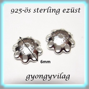 925-ös sterling ezüst gyöngykupak  1db/ csomag  EGYK 34 - kellékek & szerszámok - gyöngyfűzés kellékek - fém köztesek - Meska.hu