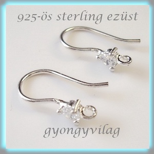 925-ös finomságú sterling ezüst fülbevaló kapocs EFK A 02 clear - gyöngy, ékszerkellék - egyéb alkatrész - Meska.hu 925-ös finomságú sterling ezüst fülbevaló kapocs EFK A 02 clear - gyöngy, ékszerkellék - egyéb alkatrész - Meska.hu
