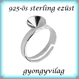  925-ös sterling ezüst gyűrű alap EGY 05-8 állítható méret - kellékek & szerszámok - ékszerkellék - gyűrűalap - Meska.hu