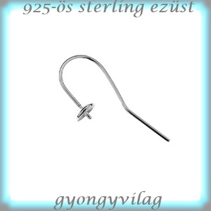 925-ös sterling ezüst ékszerkellék: fülbevaló kapocs, akasztós EFK A 69, Kellékek & szerszámok, Ékszerkellék, Fülbevaló kapocs, Ékszerkészítés, Mindenmás, Ékszerkészítés, MESKA