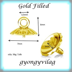  Gold Filled medálkapocs EMK 67 G  - kellékek & szerszámok - ékszerkellék - medáltartó, medálkapocs - Meska.hu