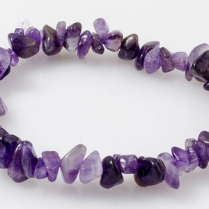 Ásvány chips karkötő ÁSK12-amethyst, Ékszer, Karkötő, Gyöngyös karkötő, Ékszerkészítés, Gyöngyfűzés, gyöngyhímzés, MESKA