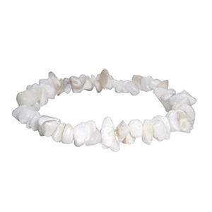 Ásvány chips karkötő ÁSK12-white opal, Ékszer, Karkötő, Gyöngyös karkötő, Ékszerkészítés, Gyöngyfűzés, gyöngyhímzés, MESKA