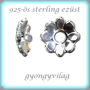 925-ös sterling ezüst ékszerkellék: gyöngykupak EGYK 35  2db/csomag, Kellékek & szerszámok, Gyöngyfűzés kellékek, Gyöngykupak, Ékszerkészítés, Ékszerkészítés, MESKA