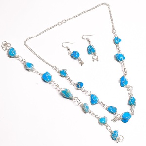 Egyedi kék onix ásvány szett EBSZ-ÁS 04-4 - Meska.hu