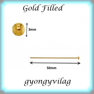 Gold  Filled szerelőpálca szög végű  50  x 0,8mm-es, Kellékek & szerszámok, Gyöngyfűzés kellékek, Szerelőpálca, Ékszerkészítés, Mindenmás, Ékszerkészítés, MESKA