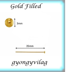 Gold  Filled szerelőpálca szög végű  35  x 0,8mm-es, Kellékek & szerszámok, Gyöngyfűzés kellékek, Szerelőpálca, Ékszerkészítés, Mindenmás, Ékszerkészítés, MESKA