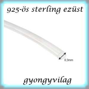 925-ös sterling ezüst ékszerkellék: ezüst huzal EH 0,3mm - kellékek & szerszámok - gyöngyfűzés kellékek - egyéb alkatrész - Meska.hu