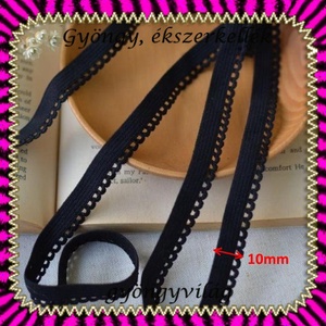 1 cm-es elasztikus csipke 30cm CS08 - kellékek & szerszámok - méteráru - felvarrható, vasalható kellék - Meska.hu
