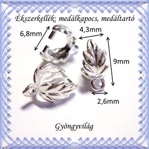 medálkapocs 5db/csomag BMK-06 - gyöngy, ékszerkellék - egyéb alkatrész - Meska.hu