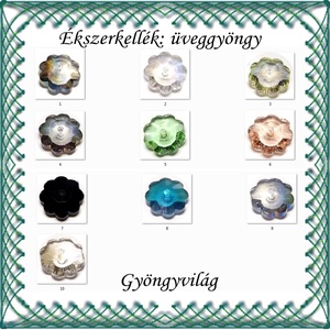 Üveggyöngy- margaréta 10mm több színben - kellékek & szerszámok - gyöngyfűzés kellékek - kásagyöngy - Meska.hu