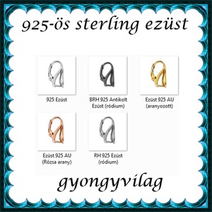  925-ös sterling ezüst ékszerkellék: fülbevalóalap biztonsági kapoccsal EFK K 16 - kellékek & szerszámok - gyöngyfűzés kellékek - egyéb alkatrész - Meska.hu