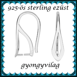 925-ös sterling ezüst ékszerkellék: fülbevalóalap akasztós EFK A 64 - gyöngy, ékszerkellék - egyéb alkatrész - Meska.hu 925-ös sterling ezüst ékszerkellék: fülbevalóalap akasztós EFK A 64 - gyöngy, ékszerkellék - egyéb alkatrész - Meska.hu