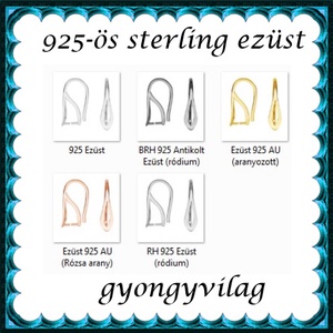 925-ös sterling ezüst ékszerkellék: fülbevalóalap akasztós EFK A 64 - gyöngy, ékszerkellék - egyéb alkatrész - Meska.hu 925-ös sterling ezüst ékszerkellék: fülbevalóalap akasztós EFK A 64 - gyöngy, ékszerkellék - egyéb alkatrész - Meska.hu