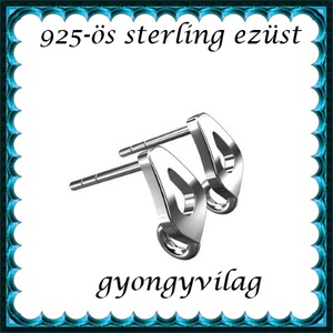 925-ös sterling ezüst ékszerkellék: fülbevalóalap bedugós EFK B 35 - gyöngy, ékszerkellék - egyéb alkatrész - Meska.hu