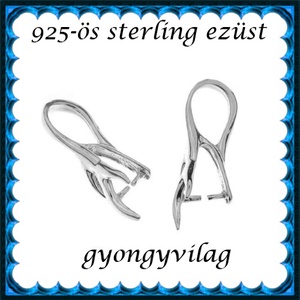 925-ös sterling ezüst ékszerkellék: medáltartó, medálkapocs EMK 59ag - gyöngy, ékszerkellék - egyéb alkatrész - Meska.hu