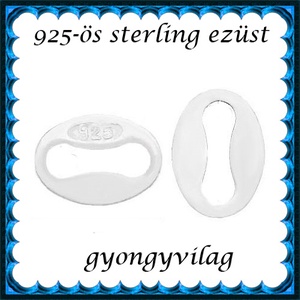 925-ös sterling ezüst ékszerkellék: láncvég fémjel jelző ELK KV 07  4db/cs, Kellékek & szerszámok, Ékszerkellék, Szalagvég, bőrvég, végzáró, Ékszerkészítés, Ékszerkészítés, MESKA