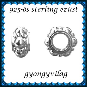 925-ös sterling ezüst ékszerkellék: köztes / gyöngy / dísz EKÖ 65, Kellékek & szerszámok, Gyöngyfűzés kellékek, Fém köztesek, Ékszerkészítés, Mindenmás, Ékszerkészítés, MESKA