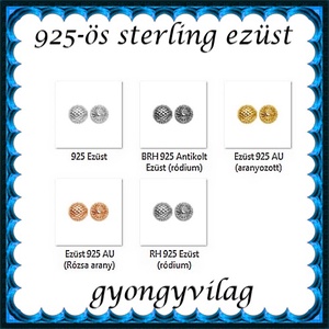 925-ös sterling ezüst ékszerkellék: köztes / gyöngy / dísz EKÖ 26-6 - gyöngy, ékszerkellék - fém köztesek - Meska.hu