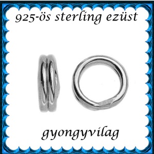 925-ös ezüst karika dupla ESZK D 6x0,8   1db/csomag, Kellékek & szerszámok, Gyöngyfűzés kellékek, Szerelőkarika, Ékszerkészítés, Ékszerkészítés, MESKA