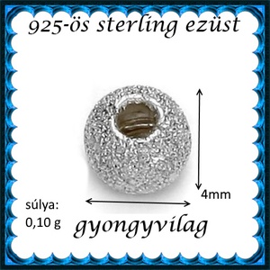 925-ös sterling ezüst ékszerkellék: köztes/gyöngy/díszitőelem EKÖ 34-4 - kellékek & szerszámok - gyöngyfűzés kellékek - fém köztesek - Meska.hu