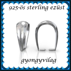 925-ös sterling ezüst ékszerkellék: medáltartó, medálkapocs EMK 77-7, Kellékek & szerszámok, Ékszerkellék, Medáltartó, medálkapocs, Ékszerkészítés, Mindenmás, Ékszerkészítés, MESKA