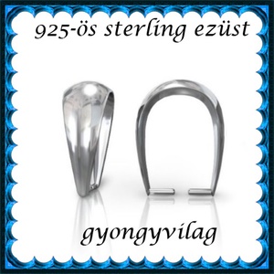 925-ös sterling ezüst ékszerkellék: medáltartó, medálkapocs EMK 77-7AG - gyöngy, ékszerkellék - egyéb alkatrész - Meska.hu