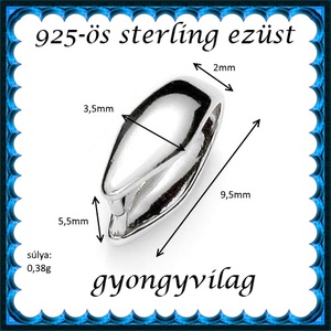 925-ös sterling ezüst ékszerkellék: medáltartó, medálkapocs EMK 81 - kellékek & szerszámok - ékszerkellék - medáltartó, medálkapocs - Meska.hu