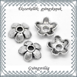Ékszerkellék: gyöngykupak BGYK21 5,8mm-es 20db/csomag, Kellékek & szerszámok, Gyöngyfűzés kellékek, Gyöngykupak, Ékszerkészítés, Mindenmás, Ékszerkészítés, MESKA