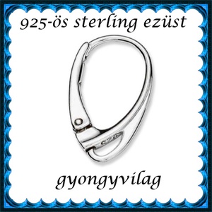 925-ös sterling ezüst ékszerkellék: fülbevalóalap biztonsági kapoccsal EFK K 14 - Meska.hu