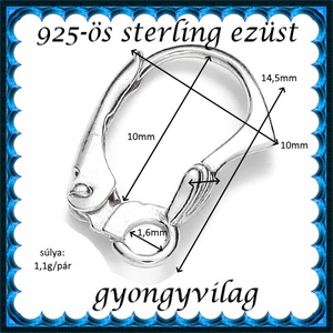925-ös sterling ezüst ékszerkellék: fülbevalóalap biztonsági kapoccsal EFK K 21 - gyöngy, ékszerkellék - egyéb alkatrész - Meska.hu 925-ös sterling ezüst ékszerkellék: fülbevalóalap biztonsági kapoccsal EFK K 21 - gyöngy, ékszerkellék - egyéb alkatrész - Meska.hu