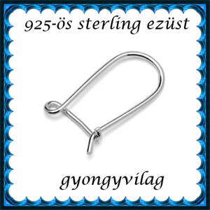  925-ös sterling ezüst ékszerkellék: fülbevalóalap biztonsági kapoccsal EFK K 32e, Kellékek & szerszámok, Gyöngyfűzés kellékek, Egyéb alkatrész, Ékszerkészítés, Ékszerkészítés, MESKA