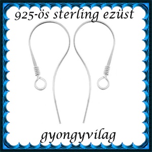  925-ös sterling ezüst ékszerkellék: fülbevalóalap akasztós EFK A 72, Kellékek & szerszámok, Ékszerkellék, Fülbevaló alap, Ékszerkészítés, Mindenmás, Ékszerkészítés, MESKA