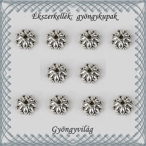 Ékszerkellék: gyöngykupak BGYK22 7,8mm-es 10db/csomag, Kellékek & szerszámok, Gyöngyfűzés kellékek, Gyöngykupak, Ékszerkészítés, Mindenmás, Ékszerkészítés, MESKA