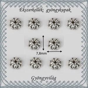 Ékszerkellék: gyöngykupak BGYK22 7,8mm-es 10db/csomag - kellékek & szerszámok - gyöngyfűzés kellékek - gyöngykupak - Meska.hu