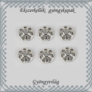 Ékszerkellék: gyöngykupak BGYK23 8,1mm-es 6db/csomag, Kellékek & szerszámok, Gyöngyfűzés kellékek, Gyöngykupak, Ékszerkészítés, Mindenmás, Ékszerkészítés, MESKA