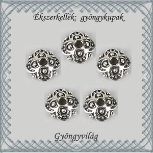 Ékszerkellék: gyöngykupak BGYK24 8,2mm-es 5db/csomag, Kellékek & szerszámok, Gyöngyfűzés kellékek, Gyöngykupak, Ékszerkészítés, Mindenmás, Ékszerkészítés, MESKA