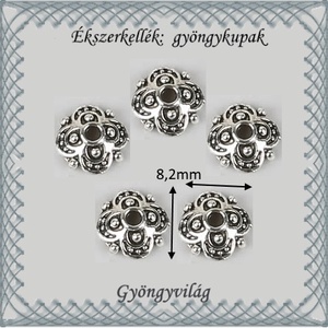 Ékszerkellék: gyöngykupak BGYK24 8,2mm-es 5db/csomag - kellékek & szerszámok - gyöngyfűzés kellékek - gyöngykupak - Meska.hu