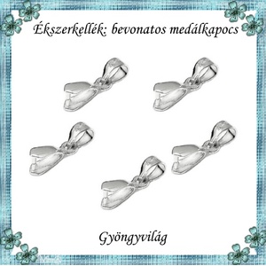 Ezüstel bevont ékszerkellék: medálkapocs  E925-MK01 5db/csomag - gyöngy, ékszerkellék - egyéb alkatrész - Meska.hu
